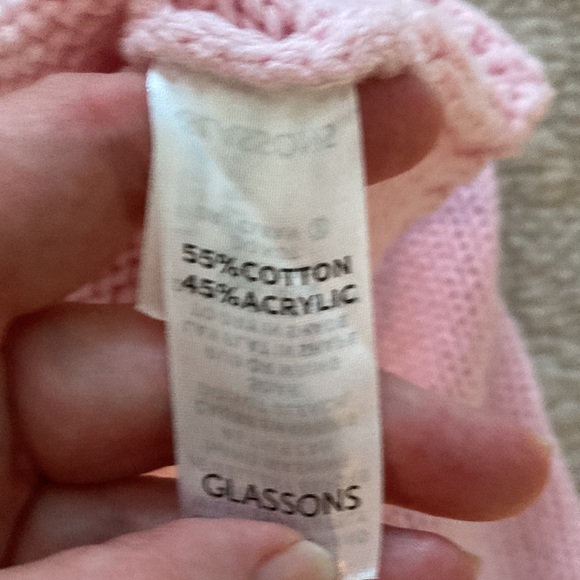 ⭐️ 3/$20 ⭐️ Pink cropped 4 season sweater - Picture 4 of 4